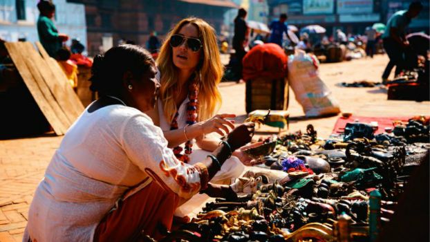 Lauren Conrad shopping in Nepal
